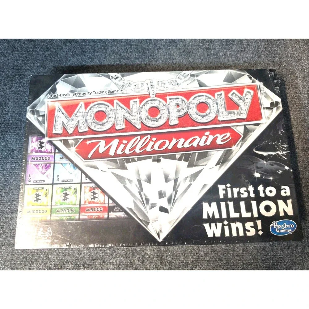 New Sealed Monopoly Millionaire Family Board Game Hasbro Parker Bros